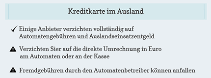 Kreditkarte im Ausland